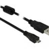 Delock Kabel USB 2.0-A Stecker zu USB-micro B Stecker 1m keine Ferritkerne Drahtquerschnitt: 28 AWG Datenleitung 24 AWG Stromleitung