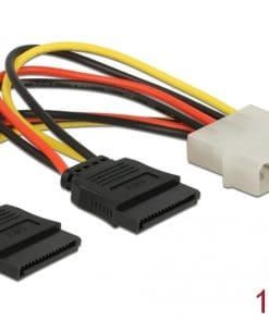 Delock Kabel Power SATA HDD 2x > 4pin Stecker