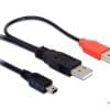 Delock Kabel 2x USB2.0-A Stecker > USB mini 5-pol