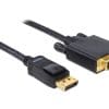 Delock Kabel Displayport 1.1 Stecker > DVI 24+1 Stecker Passiv 2 m schwarz