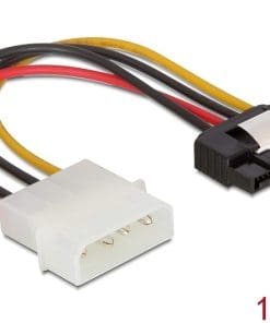 Delock Kabel Power SATA HDD > Molex 4 Pin Stecker mit Metall Clip - gerade