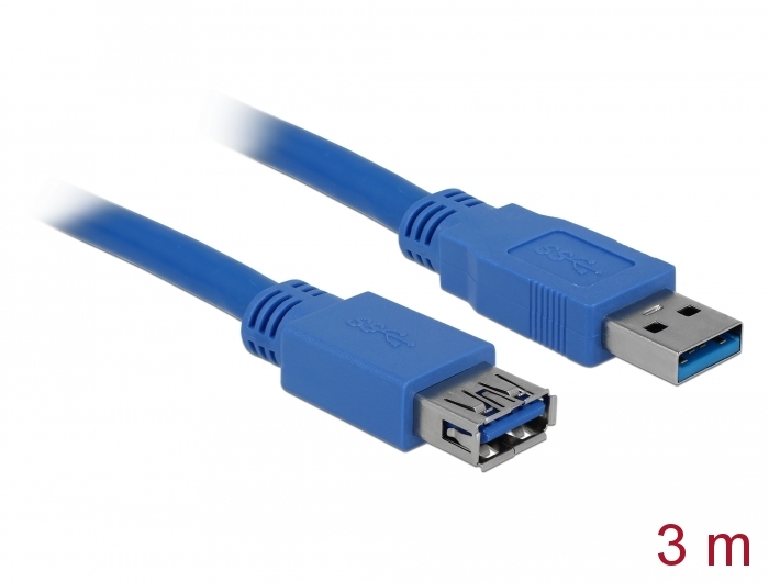 Delock Verlängerungskabel USB 3.0 Typ-A Stecker > USB 3.0 Typ-A Buchse 3 m blau Delock Verlängerungskabel USB 3.0 Typ-A Stecker > USB 3.0 Typ-A Buchse 3 m blau