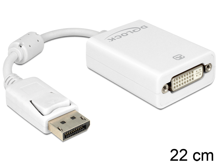 Delock Adapter Displayport 1.1 Stecker > DVI Buchse Passiv Delock Adapter Displayport 1.1 Stecker > DVI Buchse Passiv
