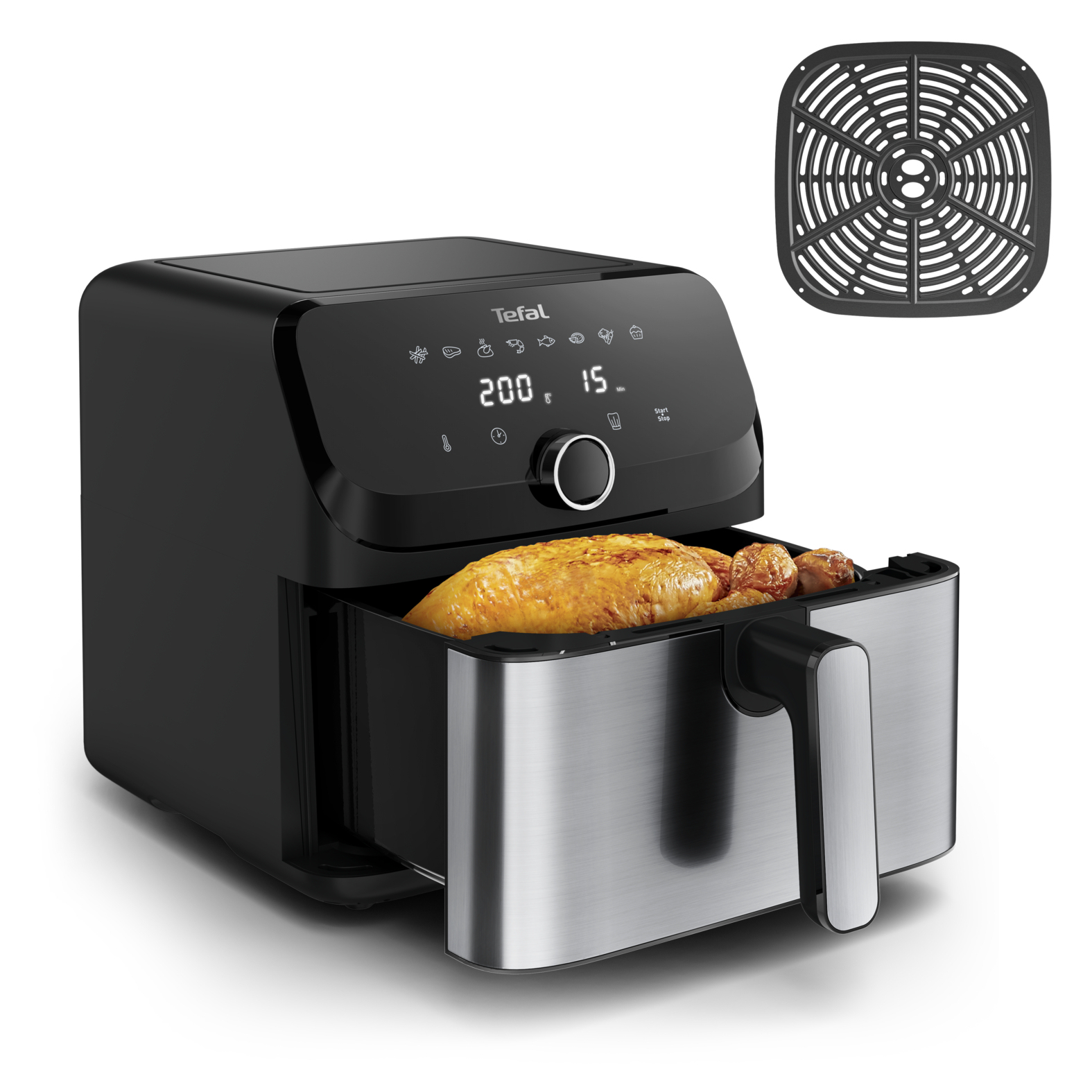 Tefal Easy Fry Mega Heißluftfritteuse, 7,5l, EY855D Tefal Easy Fry Mega Heißluftfritteuse, 7,5l, EY855D