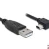 Delock Kabel USB 2.0-A Stecker > USB mini-B 5pin Stecker gewinkelt 2m