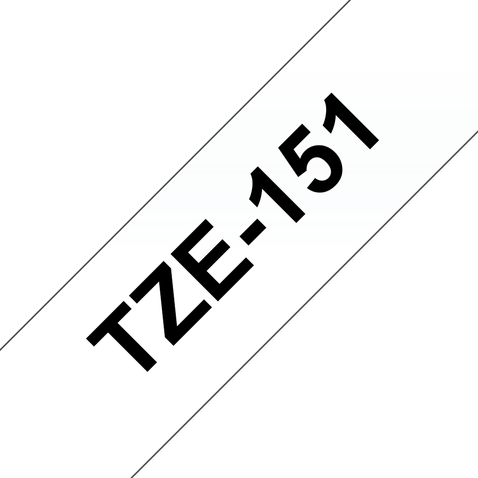 Brother Schriftband TZe-151 (lam.) Schw. auf transp. 24mm x 8m Brother Schriftband TZe-151 (lam.) Schw. auf transp. 24mm x 8m