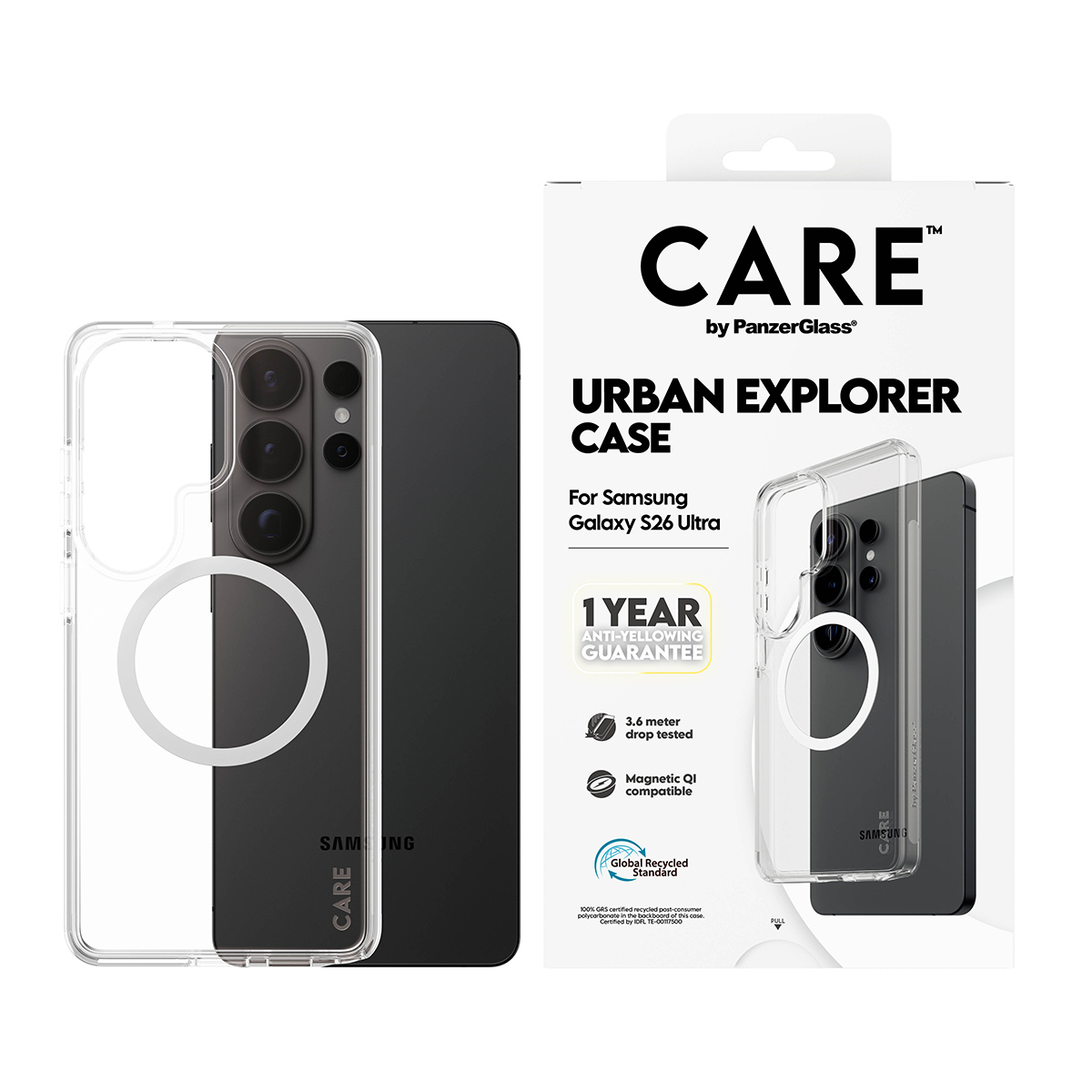 CARE Urban Explorer Case Clear w. White Qi Galaxy S26 Ultra CARE Urban Explorer Case Clear w. White Qi Galaxy S26 Ultra – Bild 2