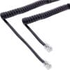 InLine® Hörer Spiralkabel, RJ10 Stecker / Stecker, schwarz, max. 2m, schwarz InLine® Hörer Spiralkabel, RJ10 Stecker / Stecker, schwarz, max. 4m