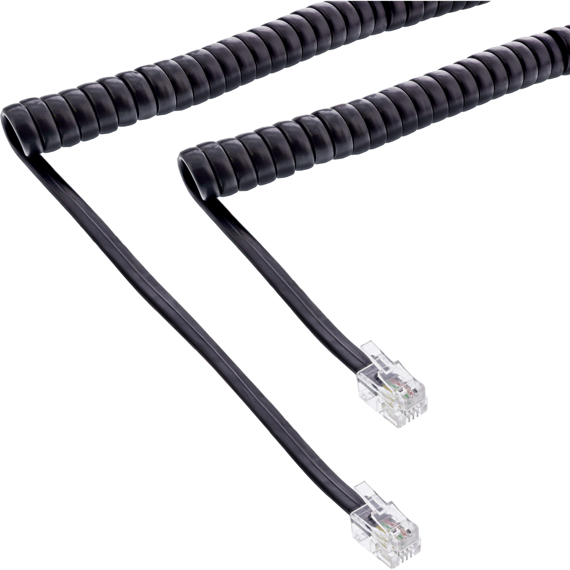 InLine® Hörer Spiralkabel, RJ10 Stecker / Stecker, schwarz, max. 4m, schwarz InLine® Hörer Spiralkabel, RJ10 Stecker / Stecker, schwarz, max. 4m, schwarz