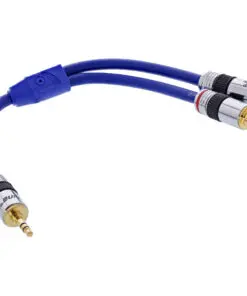 Alternative view of InLine® Cinch/Klinke Kabel, PREMIUM, 2x Cinch Buchse an 3,5mm Klinke Stecker, 0,25m, blau