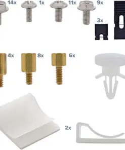 InLine® Schraubenset, mit Jumper, Klebeklipp etc.