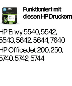 Alternative view of HP Tintenpatrone Nr. 62XL C2P07AE 3-farbig (ca. 415 Seiten)