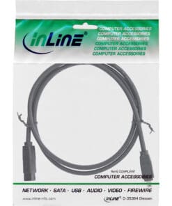 Alternative view of InLine® FireWire Kabel, IEEE1394 4pol Stecker zu 9pol Stecker, schwarz, 1,8m, schwarz