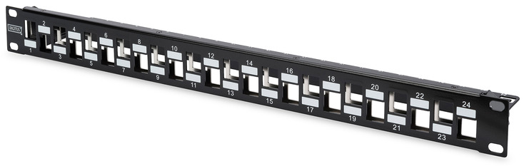 DIGITUS 1HE Modulares Patch Panel geschirmt 24-Port blank DIGITUS 1HE Modulares Patch Panel geschirmt 24-Port blank