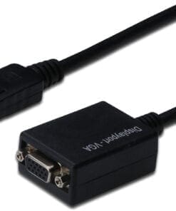 ASSMANN DisplayPort Adapterkabel DP - HD15 0.15m DP 1.1a sw.