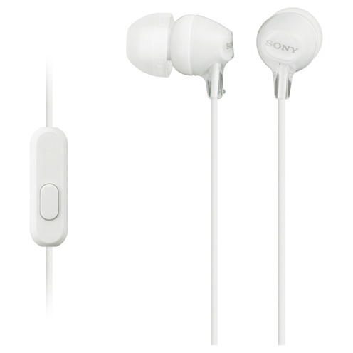 SONY In-Ear Kopfhörer mit Fernbedienung MDR-EX15APW, Weiß - best4you