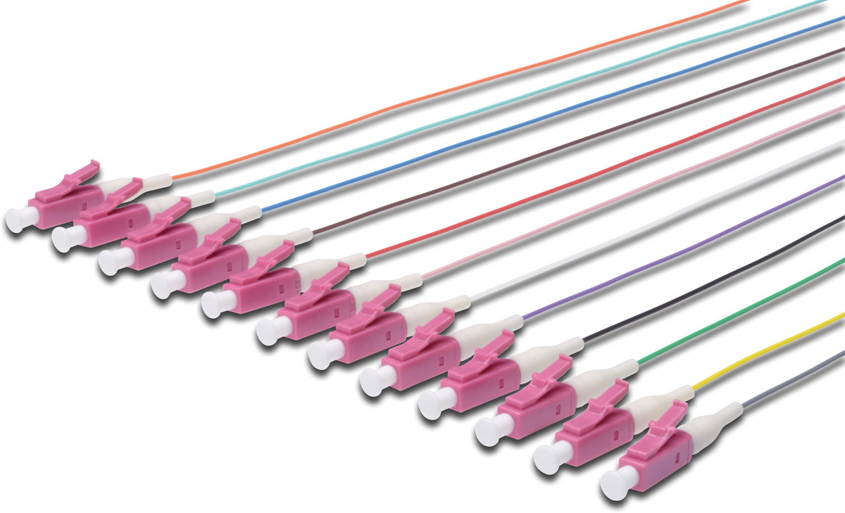 LC/UPC 0.9mm 12 LSZH pigtail Multimode 50/125um, Class OM4, 2 LC/UPC 0.9mm 12 LSZH pigtail Multimode 50/125um, Class OM4, 2