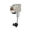 RJ45 Stecker IP20 Cat.6[A], feldkonfektionierbar, multiportfähig für T568A, T568B und Industrial-Ethernet. Vollgeschirmtes Zinkdruckguss-Gehäuse mit Mehrfach-Kabelabgang, industrietauglich. Konfektion ohne Spezialwerkzeuge. Zum Anschluss von Kategorie 6[A], 7 und 7[A] Datenkabel. Datenübertragungsraten bis 10 Gigabit-Ethernet nach IEEE 802.3an, Übertragungstechnische Eigenschaften Cat.6[A]/Class E[A] nach ISO/IEC 11801 Ed.2.2:2011-06 und EN 50173-1:2011-09, geeignet für Power over Ethernet (PoE und PoE plus), IDC-Schneidklemmen zum Anschluss von Massiv- und Litzenleitern (AWG 26/1 – 22/1; AWG 27/7 – 22/7). Montage mittels Ladestück für die Kabeladern, Zugentlastung und Schirmkontaktierung per Rastclip direkt am Ladestück, geschützter Verriegelungshaken, RoHS-konform.