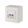 Anschlussdose C6Amodul 2 Port 270° AP reinweiss Aufputz-Anschlusseinheit mit C6A Modul 270 Grad.