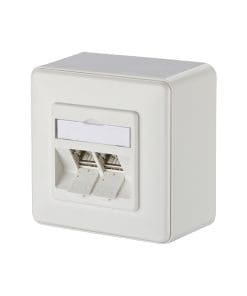 Anschlussdose C6Amodul 2 Port 270° AP reinweiss