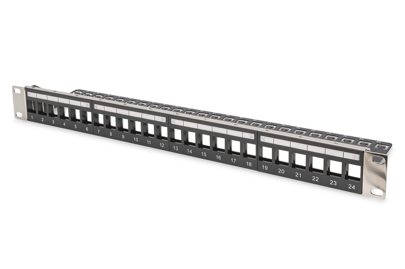 DIGITUS 1HE Modular Patch Panel, 24-Port, geschirmt DIGITUS 1HE Modular Patch Panel, 24-Port, geschirmt