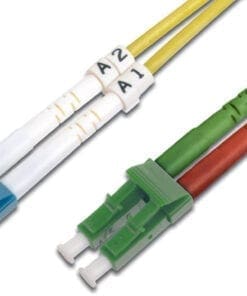 LWL Patchk. LC (APC)/LC (PC), Singlem. 09/125 µ, Duplex 2 m