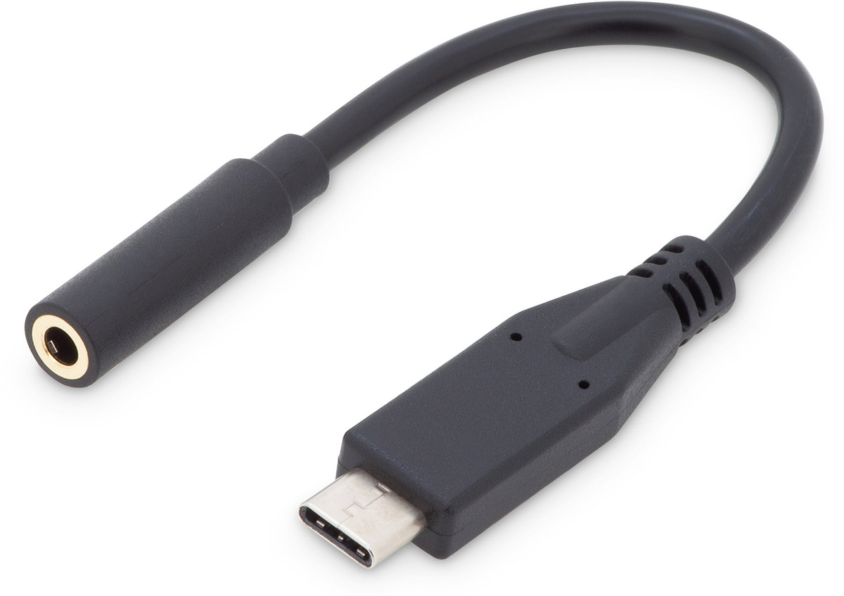 DIGITUS USB Type-C Audio Adapter/Konverter 3.5mm Klinke St/Bu DIGITUS USB Type-C Audio Adapter/Konverter 3.5mm Klinke St/Bu