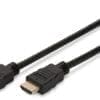 DIGITUS HDMI Anschlusskabel Typ A St/St 2.0m Ultra HD schwarz Dieses Full HD und 3D unterstützende Kabel, dient dem Anschluss von Audio-/Video-Geräten mit einer HDMI Typ D-Schnittstelle, welche häufig bei mobilen Geräten verwendet wird, wie z.B. Smartphones der neusten Generation. Auch zur Nutzung jeder IP-basierenden Anwendung geeignet.