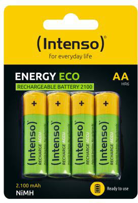 Intenso Batteries Rechargeable Eco AA HR6 2100mAh 4er Blister – best4you