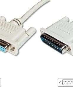 DIGITUS Datatransfer Verlängerung D-Sub25 St/Bu 10.0m, beige