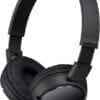 SONY, Over-Ear MDR-ZX110 schwarz In-ear Kopfhörer mit 9-mm-Neodym-Treiber und integriertem Mikrofon für Smartphones.