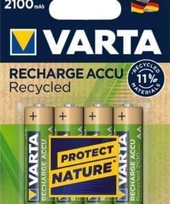 VARTA Recharge Akku Recycled AA Mignon 4er 2100mAh