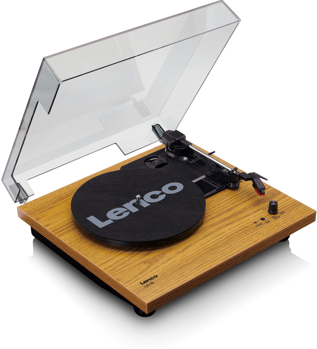 Lenco LS-10WD Plattenspieler mit Lautsprechern (Weiß/Holz) - best4you