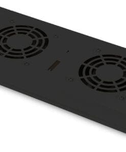 DIGITUS Dachlüftereinheit 19"-2 Lüfter, Thermostat, Schwarz