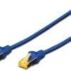 DIGITUS CAT 6A S-FTP Patchk. Cu, LSZH AWG 26/7, 0,25 m, BL