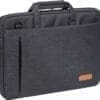 PEDEA Notebooktasche "ELEGANCE" 15,6" (39,6cm), grau Die elegante PEDEA Umhängetasche ist eine Laptoptasche für alles, was Sie wirklich brauchen. Das Hauptfach bietet Platz für Notebooks bis 39,6 cm (15,6 Zoll), sowie 25,7 cm (10,1 Zoll) Tablet-PC, Smartphone und A5 Notizblock. Weitere Reißverschlussfächer auf der Vorder- und Rückseite bringen Netzteile, Kabel, externe Festplatten, Mäuse, Schlüssel (integrierter Schlüsselhalter), Stifte (integrierter Stiftehalter) und anderen Bürobedarf unter. Lange Reißverschlüsse ermöglichen Ihnen einen leichten Zugang zu Ihren Essentials.<br>Die Tasche verfügt über eine dicke Polsterung und wasserabweisende Materialien, sodass Ihre Besitztümer bestens vor Kratzern, Nässe und Stößen geschützt sind. Falls Sie unterwegs oder auf Reisen sind, befindet sich auf der Rückseite der Tasche eine Halterung für ein Trolleygestänge.