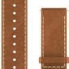 Garmin Ersatzarmband 20mm Leder Hellbraun mit Naht/Silber