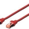 DIGITUS CAT 6 S-FTP Patchk. Cu, LSZH AWG 27/7, 5 m, RT Die DIGITUS Patchkabel wurden speziell entwickelt um allen Ansprüchen in den verschiedenen Anwendungsbereichen in vollem Umfang gerecht zu werden. Jedes Kabel ist mit einer angespritzten Knickschutztülle mit Zugentlastung ausgestattet. Außerdem besitzt die Tülle einen Rasthebelschutz, welcher das Verhaken der Kabel sowie das Abbrechen des Rasthebels vom Stecker verhindert. Eine einfache Identifizierung der Kategorie 5e wird durch die blaue Einfärbung der Stecker ermöglicht.