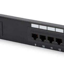 DIGITUS cat.6, Class E Patchpanel, ungeschirmt 16-Port Schwarz