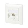 Anschlussdose C6Amodul 1 Port 180° UP reinweiss Unterputz-Anschlusseinheit mit C6A Modul 180 Grad.