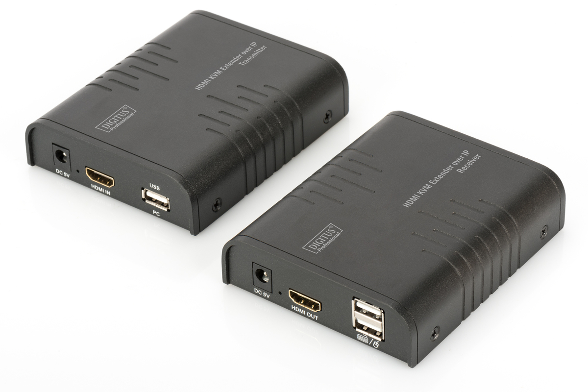 DIGITUS Professional HDMI KVM Extender über IP, Set DIGITUS Professional HDMI KVM Extender über IP, Set