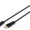 DIGITUS HDMI AOC Hybrid LWL Kabel, UHD 4K, Typ-A St/St, 15m Das Anschlusskabel von DIGITUS besitzt einen USB Typ-C- sowie eine USB-A-Stecker. Es ist ideal für das Anschließen von externen USB-Geräten an Notebooks, etc. geeignet. Dabei ist eine Übertragungsrate von bis zu 480 Mbps (High-Speed) möglich.