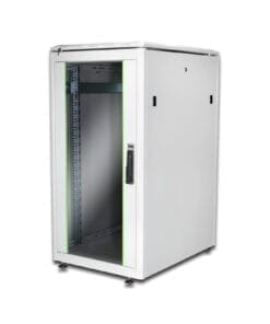 DIGITUS 22HE Unique Netzwerkschrank 600x800 mm Glastür Grau
