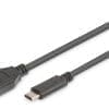 ASSMANN USB 3.0 Type-C™ Anschlusskabel, Type-C™ auf A, 1m Zum Anschluss externer USB-Geräte (mit C-Buchse, e. G. PC, Tablet oder Smartphone) an den USB-Host (e. G. PC, Notebook). Datenübertragungsrate bis zu 10 Gbit/s (Superspeed+).