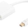 ASSMANN DisplayPort Adapterkabel mini DP-DVI 0.15m DP1.1a weiß Dieser digitale HD Video-/Audio Adapter / Konverter eignet sich z.B. ideal zum Anschluss eines MacBook, MacBook Air, MacBook Pro, iMac, Mac Mini und Mac Pro an einen HDMI-Monitor oder Beamer, LCD-/TFT-Monitor, LED- oder plasma TV über ein HDMI-Kabel.<br>Nutzen Sie Ihren vorhandenen HDMI-Monitor mit einem neuen miniDP-Gerät.