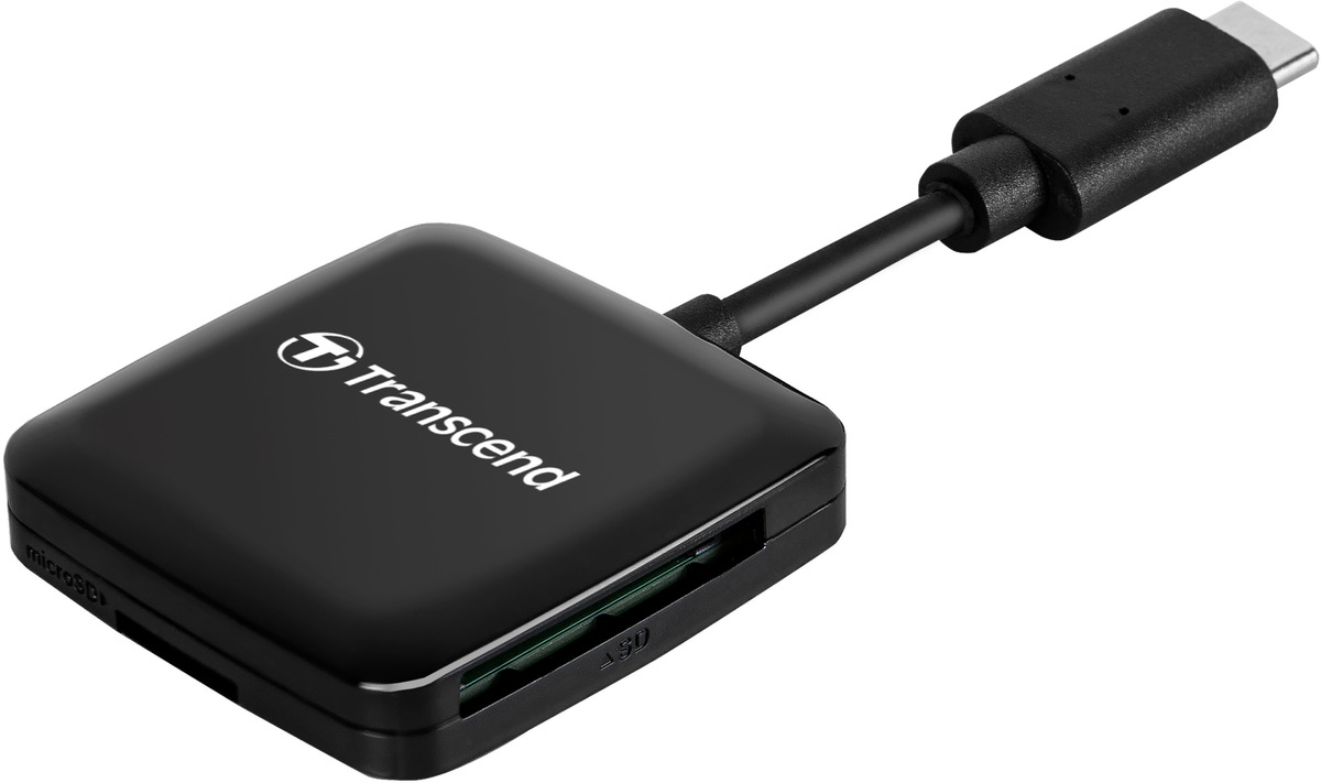 Transcend SD/microSD Kartenlesegerät USB 3.2 Gen 1, schwarz Transcend SD/microSD Kartenlesegerät USB 3.2 Gen 1, schwarz