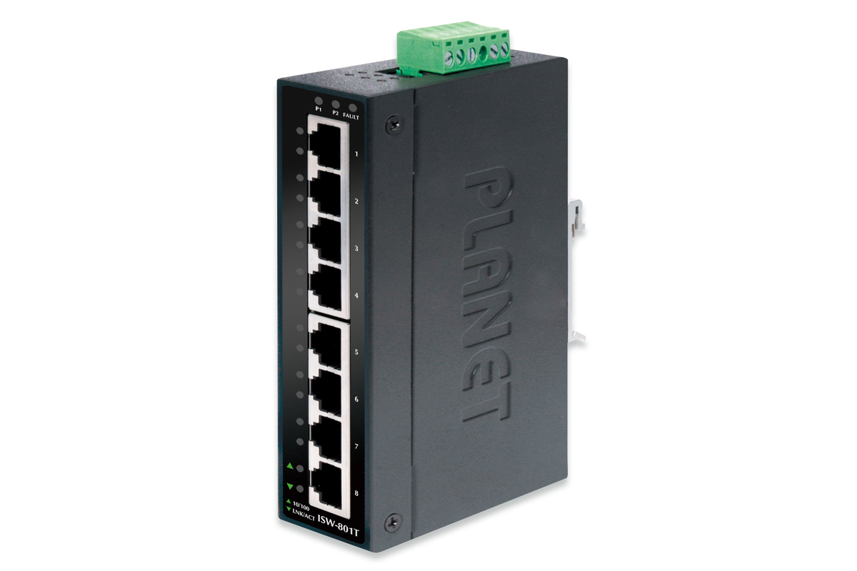 PLANET Industrieller FE Switch 8-Port 10/100 Mbps RJ45 IP30 PLANET Industrieller FE Switch 8-Port 10/100 Mbps RJ45 IP30