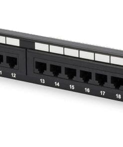 DIGITUS cat.5e Patchpanel, ungeschirmt 24-Port Schwarz