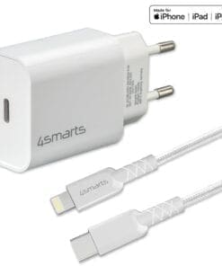 4smarts Schnelllade-Set 20W mit 1,5m Lightning Kabel f. iPhone