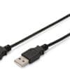 ASSMANN USB 2.0 Kabel Typ A 1.0m schwarz Mit diesem Kabelstandard unterstützt dieses High Speed HDMI Kabel alle heutigen Anforderungen - von der Wiedergabe hochauflösender UHD 4K Inhalte, auch in 3D, über Zwei-Wege-Audioübertragung (ARC), bis hin zur Steuerung von HDMI Geräten über CEC.<br>Nutzen Sie auch Internetanwendungen über das HDMI Kabel, ohne zusätzlich ein Ethernetkabel anschliessen zu müssen. Mit Lip-Sync gehören zeitversetzte Lippenbewegungen der Vergangenheit an. Außerdem können Sie mit diesem Kabel bis zu 32 Audiokanäle übertragen, sowie die Bildausgabe in 21:9 Cinemascope Format genießen.<br>Holen Sie mehr aus Ihrem Blu-Ray Player, Ihrer Spielekonsole oder Ihrem HD Streamingportal heraus. Vergoldete Kontakte und die dreifache Schirmung des Kabels sorgen für höchste Leitfähigkeit und eine störungsfreie Übertragung.